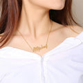 Non-Tarnishing Customizable Gold Plated Stainless Steel Alphabet Letter Necklace Custom Font & Initial Letter Pendant Necklace