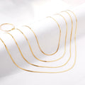 ASON Jewelry Custom Waterproof Stainless Steel Necklace 45cm 50cm 55cm 60cm Flat Chain Necklace Jewelry