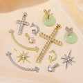 Wholesale Necklace Pendant Luxury Popular 18K Gold ZIRCON Moon Butterfly Safety Buckle DIY Unisex Jewelry Accessories