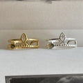 Vianrla S925 Sterling Silver Finger Fish CZ Silver and Gold  Adjustable Fashion  Hot Selling Jewelry Ring for Girl