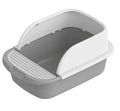 Anti-Splash Open Litter Box Small Sifting Litter Box Detachable High Sides Kitten Toilet Litter Tray Pan Scoop for Cat