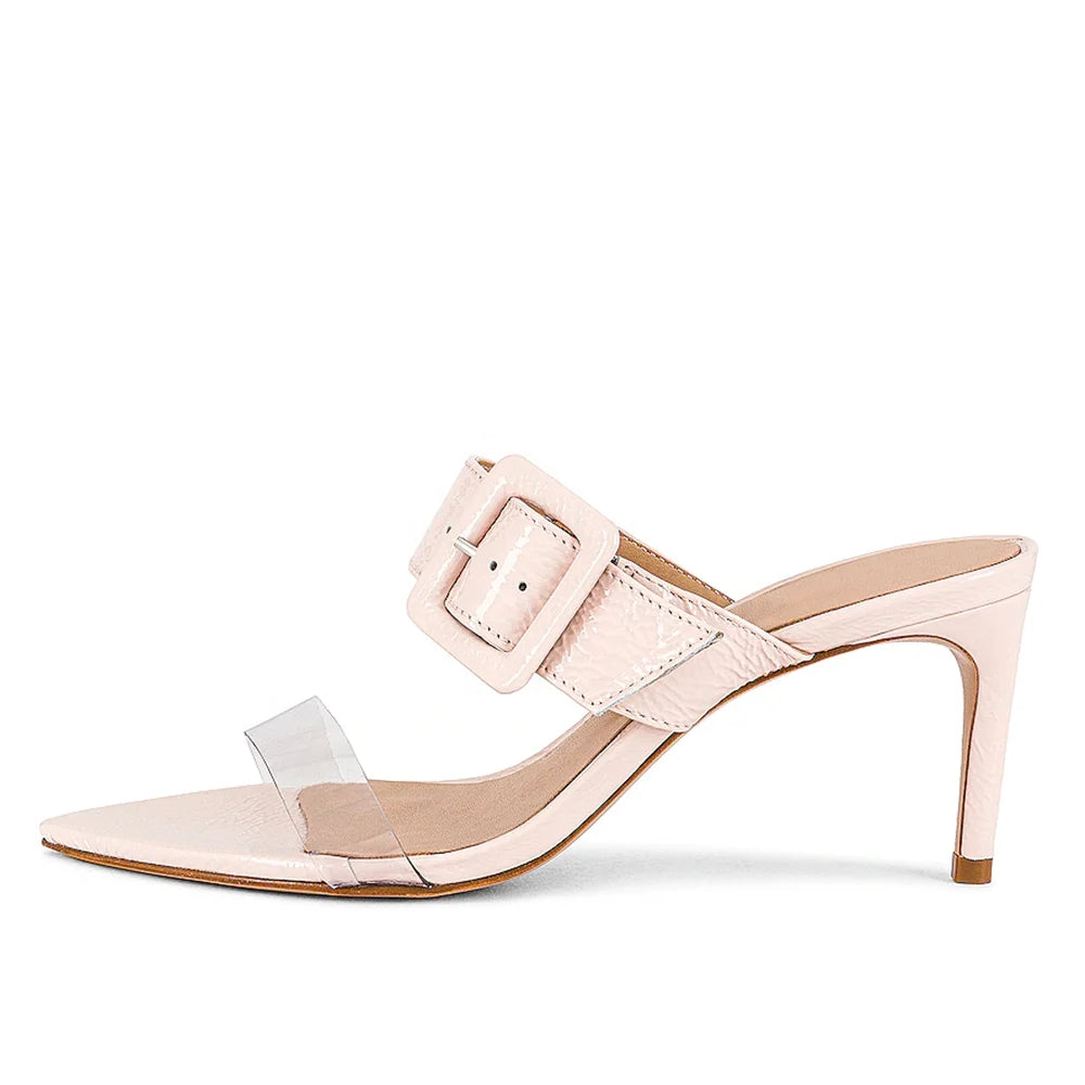 Large Size Footwear Womens Heels Pointed Toe Heeled Sandals High Heel Mules