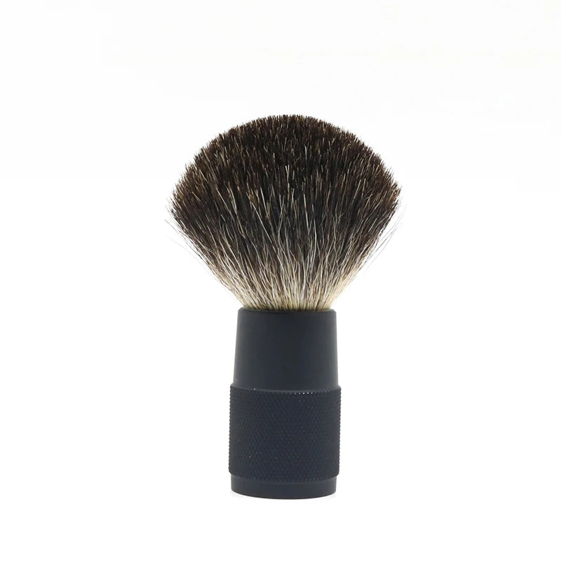 JDK Wholesale New Design Custom logo With Metal Handle Black Badger Hair Shaving Brush for Men