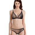 High Quality Everyday Women's Sexy Lace Transparent Seamless Lingerie Set Embroidery Floral Decor Underwire Support Waist