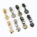 Meetee KY245 ZT168 3# DIY Handbag Bag Kits Garment Accessories Decorative Heart Hollow Circles Zip Pull Nylon Zipper Slider