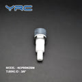 YRC Factory 3/8" Female Quick Disconnect Couplings Fittings for Plastic Tube 60psi Pressure Brass Chrome-Plated Nut SUS 316