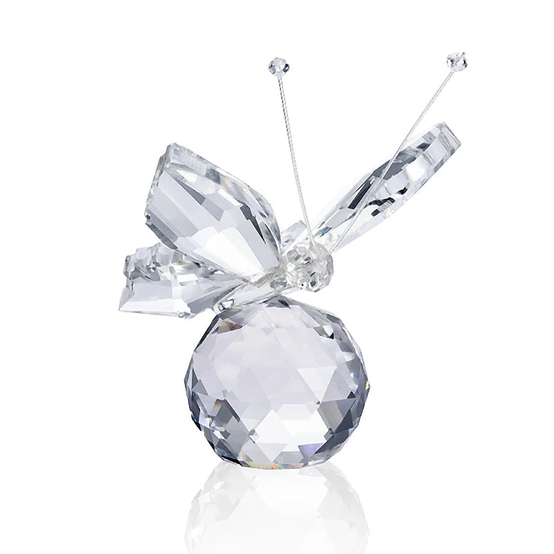 Pujiang Super Quality Crystal  Butterfly Model Crystal butterfly Handmade Crafts Paperweight for Wedding Gift
