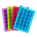 Wholesale Eco-Friendly Silicone Ice Cube Tray Maker Multi-Color Durable Ice Cubes Mold with Lids for Ice Cream Tool