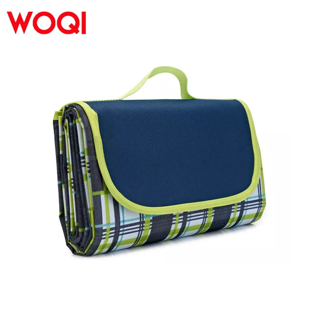WOQI Outdoor Camping and Hiking Portable Beach Blanket Thick Waterproof Camping Lawn Mat Camping Equipment