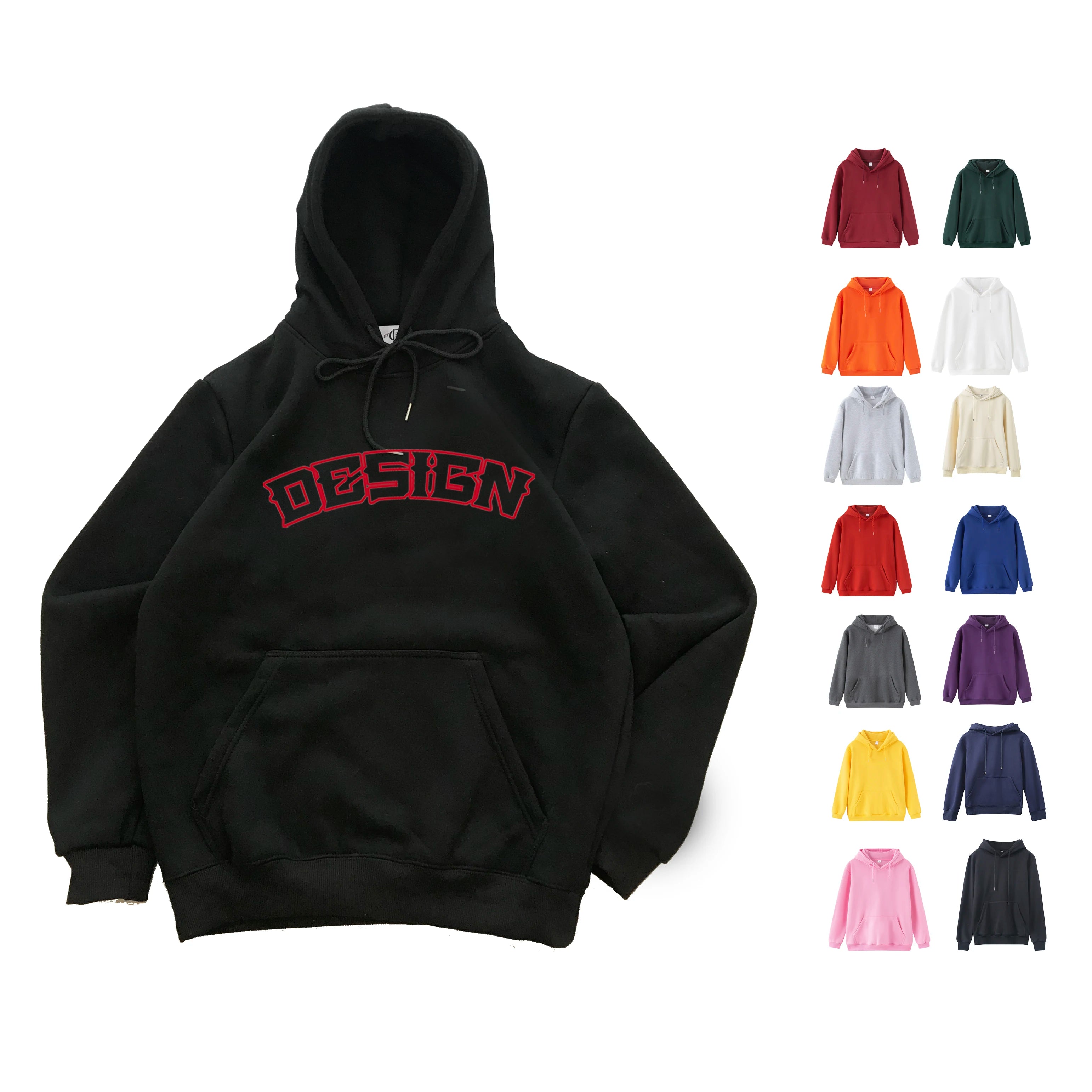 330 GSM Cotton Polyester Blended Digital  Print Oversized Hoodies Design Own Logo Colorful Men's Long Sleeve Wear Hoodies
