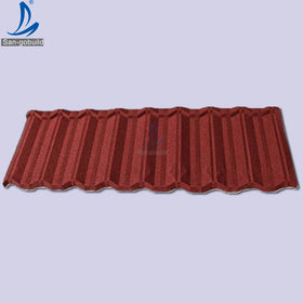 Modern Design 0.4mm-0.45mm Lightweight Roofing Sheet Zinc Steel Galvalume Stone Coated Metal Tiles for Hotel Roofing on Sale