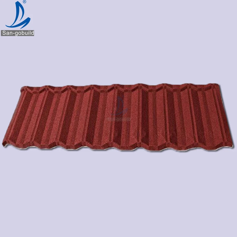 Modern Design 0.4mm-0.45mm Lightweight Roofing Sheet Zinc Steel Galvalume Stone Coated Metal Tiles for Hotel Roofing on Sale