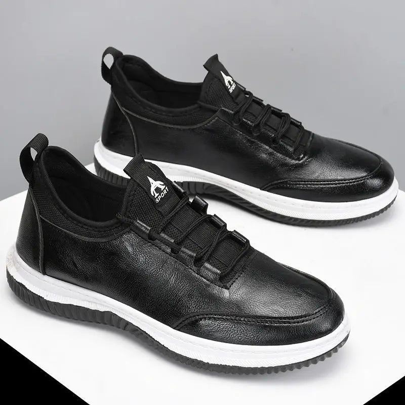 New Winter Business Men Shoes Daily Fashion Square Heel Round Head Sports Casual Shoes for Men