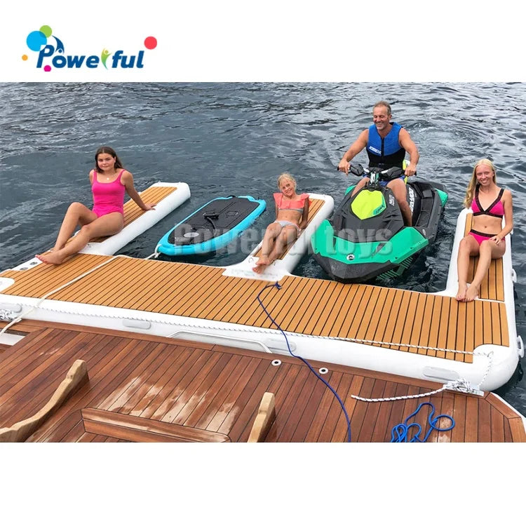Motor Boat Jet Kit Floating Pontoon Inflatable Swim Yacht Dock Platform