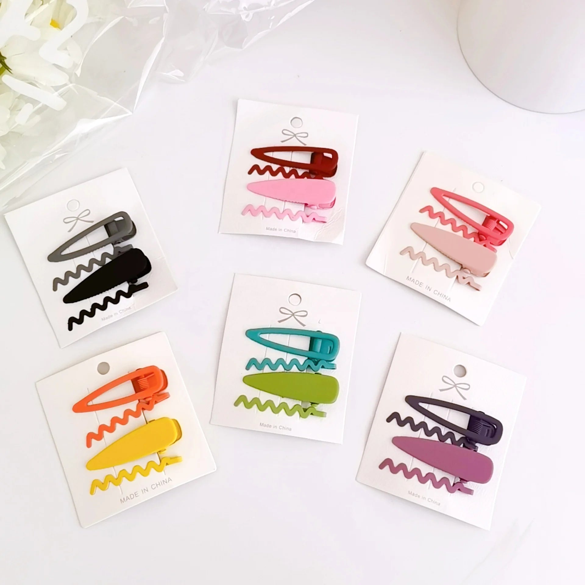 Fashion Girls Candy Color Alloy Metal Hairpin Set Hair Accessories Girls Custom Cute Hairpin Hair Accessories