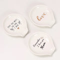 Ceramic Craftsmanship White Soup Spoon Holder Stand Stickers Spray Glazed Jewelry Plate Dishes & Plates