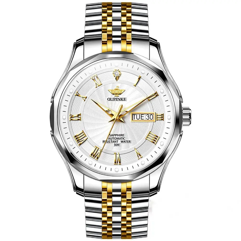 OUPINKE Top Brand Luxury Automatic Men Watch Diamond Fashion Mechanical Wristwatch Sapphire Crystal Waterproof Relogio Masculino