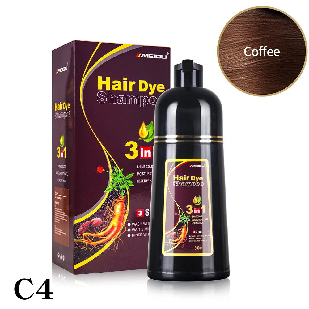 Meidu Brand Herbal Hair Dye Shampoo