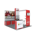 Quick Assemble Aluminum Tube Tension Fabric Full Color Custom Tradeshow Portable Advertising Portable Trade Show Booth 10x10 MegaBDM