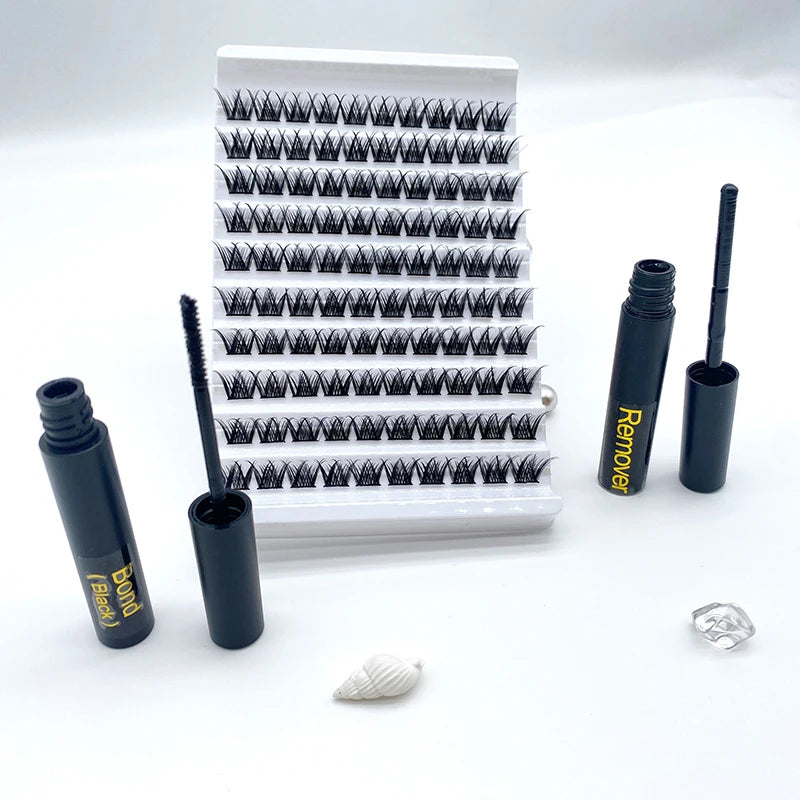 Wholesale Eyelash Extensions Diy Cluster Lash Pre-cut Segmented Lashes Thin Band Cluster Lash