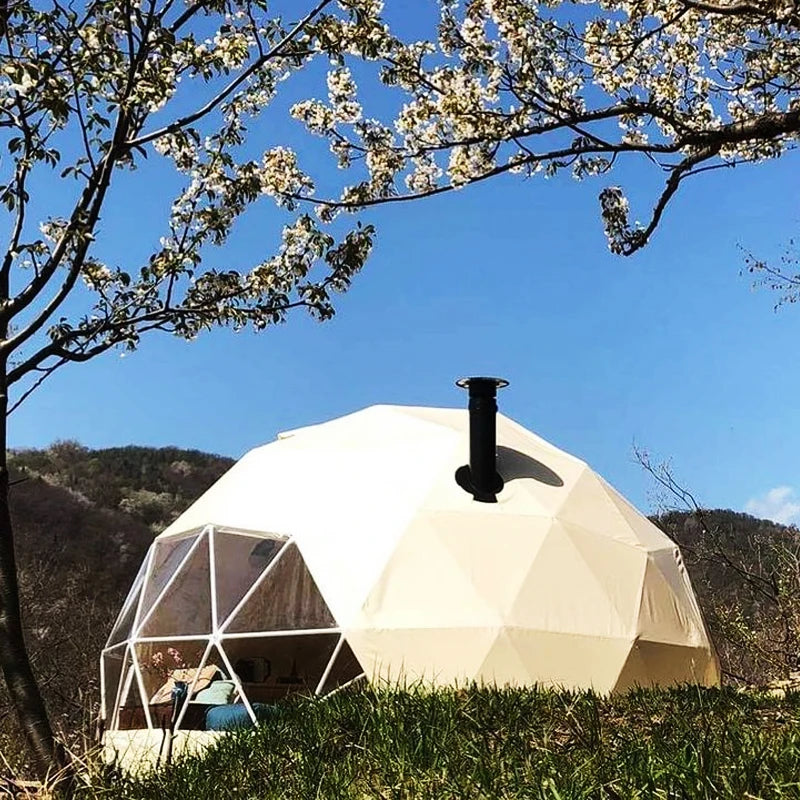 7M 2 Persons Geodesic Dome Tents Prefab Modular Bathroom for Sale