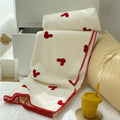 Super Soft Fluffy Yarn Chunky Knit Blanket  Embroidery Microfiber Blanket
