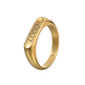 ShuoyeW 4MM Stainless Steel Ring Silver Gold Cast Rectangular Basic laser logo Stainless Steel Ring Finger Ring Jewelry 429