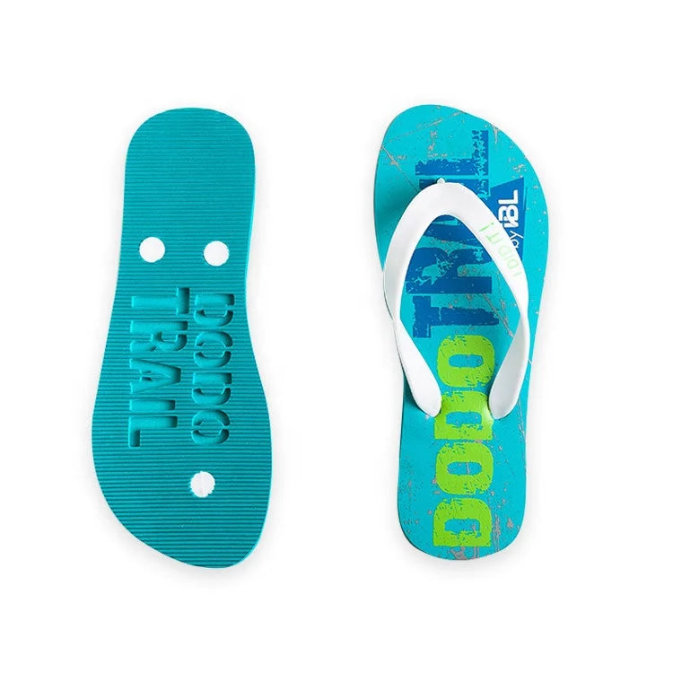 Customized Cheap Rubber Beach for Slippers with Embossed Logo Lightweight Anti-Slip PVC Insole Evergreen Comfort for Summer Spri