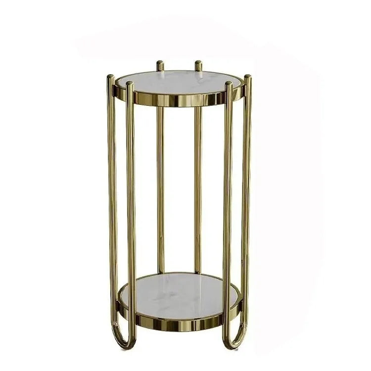 Modern White Gold Indoor/Outdoor Corner Vase Wholesale Design Rack Wrought Iron Display Metal Plant Pot Flower Stand for Home