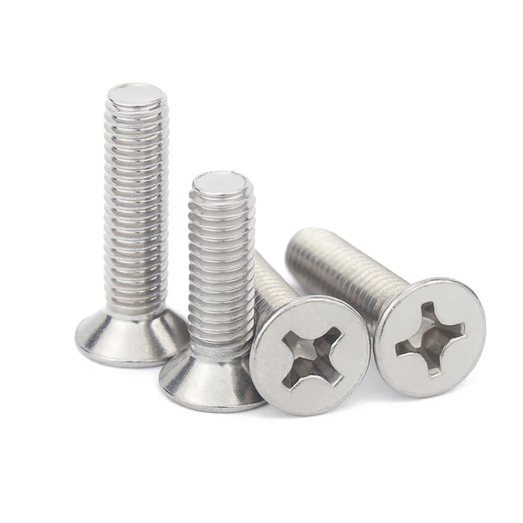 M2 M2.5 M3 M4 M5 M6 M8 M10 304 Stainless Steel Phillips Countersunk Flat Head Machine Screws