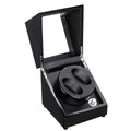 High Quality Fashion 2 Slots Automatic Shaker Watch Winder Case Box Battery Powered AC Adapter Included with Matt Lamination