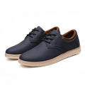 Men PU Leather Casual Shoes 2026 Brand Comfortable Flat Trendy Sneaker Men Lace up Shoes