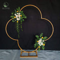 New Wedding Stage Props Iron Art Four Leaf Clover Arch Outdoor Arrangement Lawn Flower Stand wedsing background