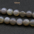 DIY 100% Reliable Semi-stone Crystal Ball Beads Grey Agate 10mm in Wholesale Price Jade Stone