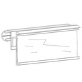 Pvc Extrusion Price Plastic Strip Basket&channel Label Holder for Supermarket Shelf