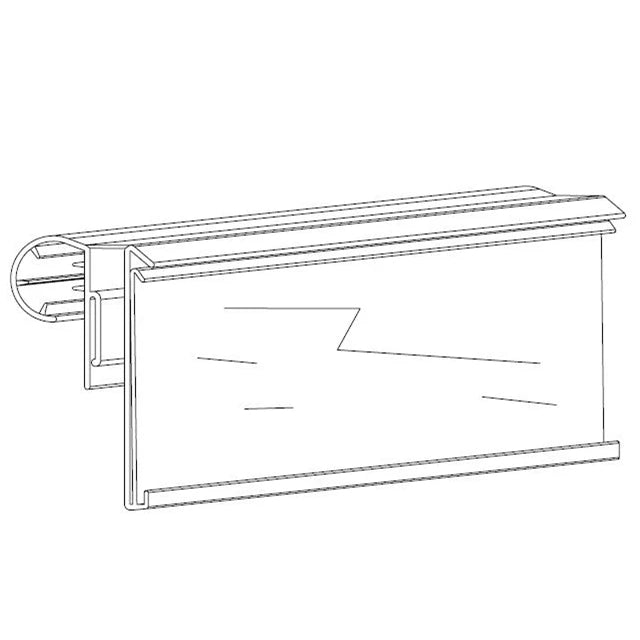 Pvc Extrusion Price Plastic Strip Basket&channel Label Holder for Supermarket Shelf