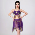 Classic Comfortable Indian Belly Dance Performance Skirt Wholesale Shiny Sequin Mesh Knee Length for Lady Wear Soft Comfortable