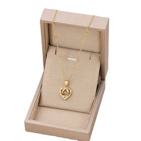 Fashion Jewelry Gift Hearts Necklace Stainless Steel chain Crystal Heart Pendant Women Necklace for Valentine's Day Gift