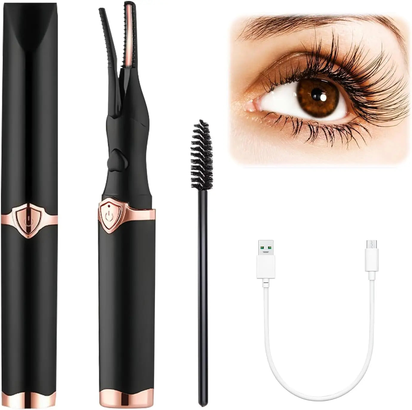 Mini Portable Makeup Electric Eyelash Curler Curling USB Rechargeable Finalize Heated Eyelash Curler for Women