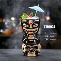 Tiki Mugs Cocktail Set Ceramic Hawaiian Party Mugs Drinkware Cute Exotic Cocktail Glasses Tiki bar Tiki Glass