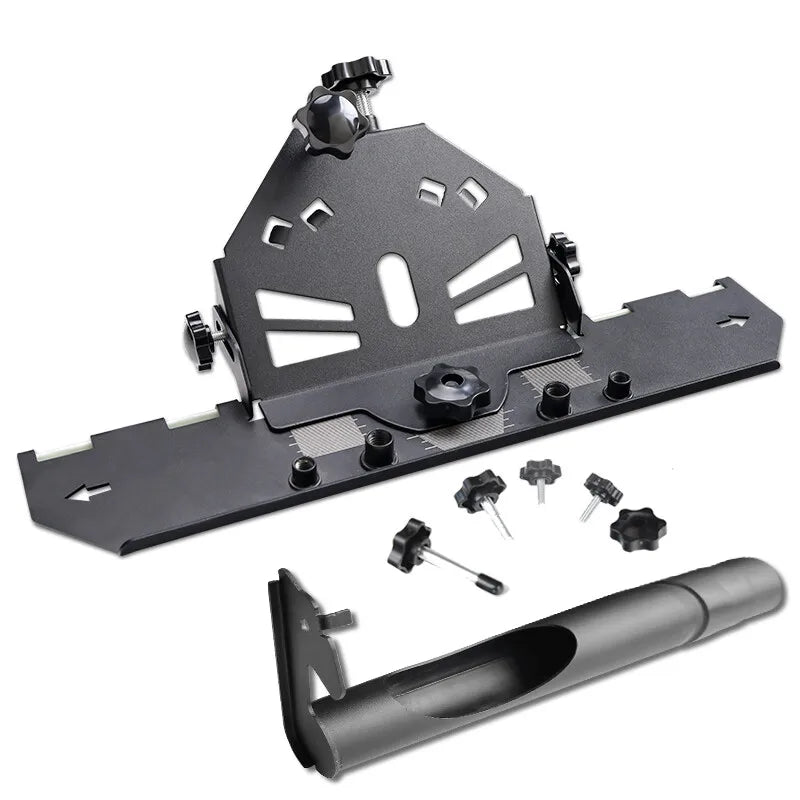 HERZO 45-Degree Slider Cutting Dust Shroud Iron Sheet Attachment Power Tool Accessory for Angle Grinder