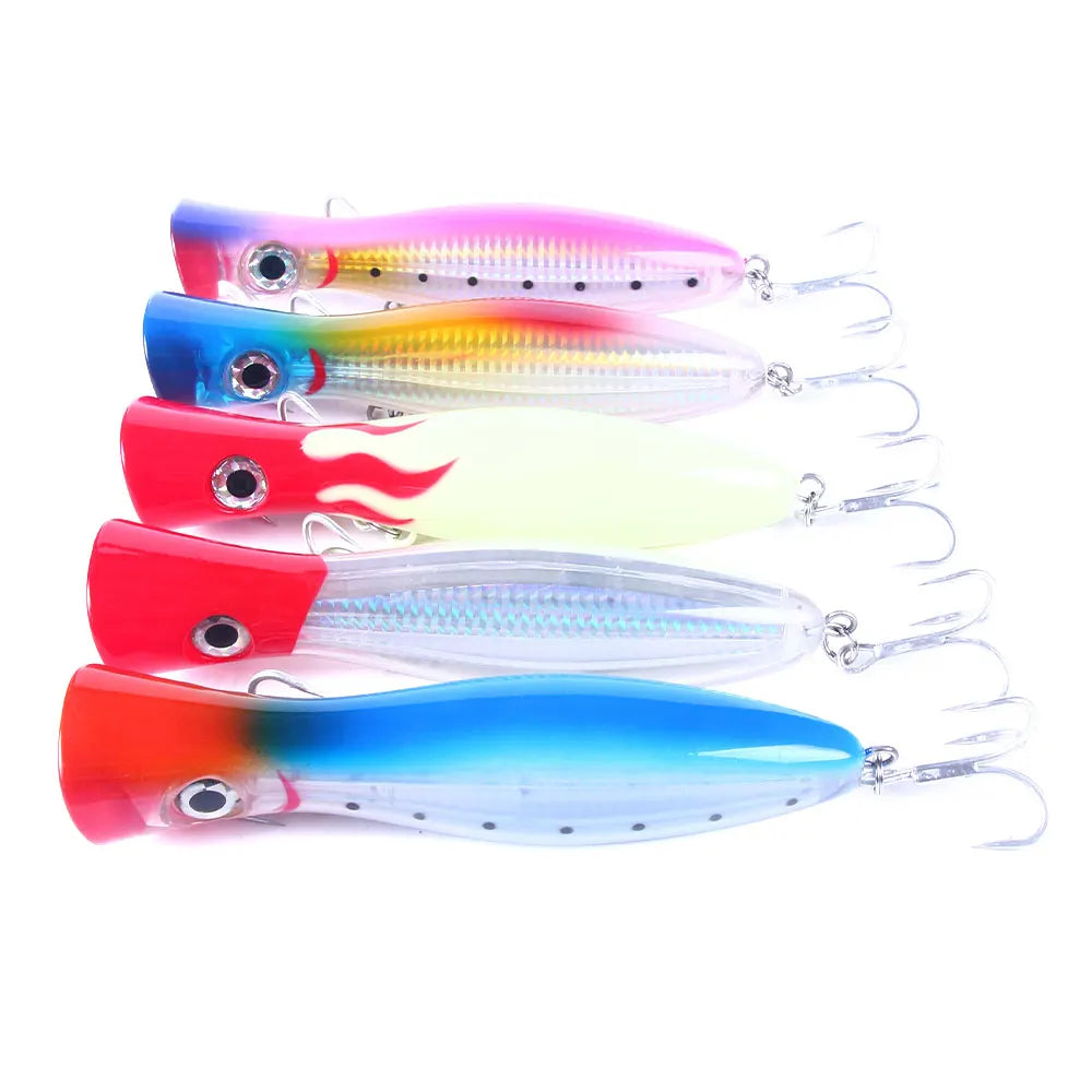 Hengjia 90G Fishing Lure Wobblers Big Mouth Popper Lure Top Water Carp Floating Gear Lures Big Game Trolling Bait