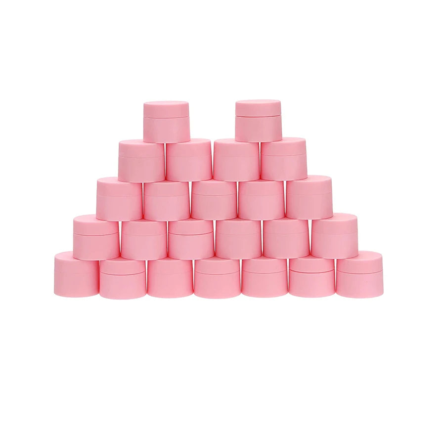 Hot Sale 5g Empty Pink Skin Care Cream Containers Plastic Cosmetic Jars with Lids
