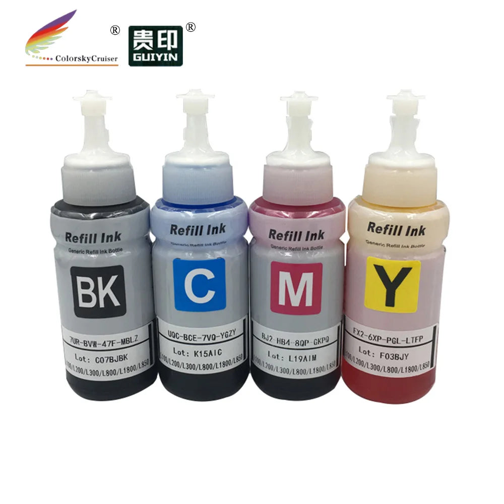 BR-E4 Refill Dye Ink for Epson 664 T664 T6641 EcoTank L396 L495 L395 L380 L375 L575 L565 L850 L455 L110 L355 70ml