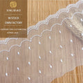 Water Soluble Embroidered Lace Made of 100% Polyester Mesh Fabric for Wedding Dresses Shoes Bags and Home Decor