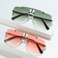 Twooo 40018 Wholesale Rimless Square Sun Glasses Metal Fashion Sunglasses Men