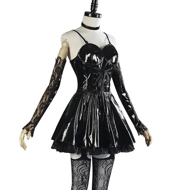 2026 Death Note Cosplay Sea Sand Coswear Leather Skirt Gift Lace Socks Necklace DEATH NOTE
