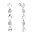 Hot Sale Beautiful Fashion White Zircon 925 Silver Drop Earrings Jewelry Atmospheric Affordable Edition Zircon Drop Earrings