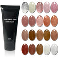 French Style Non-Toxic Eco-Friendly UV/LED Cure 60ml Clear Nude Pink Acrylic Gel for Nail Extension