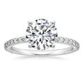 OAHLAN 925 Sterling Silver for Women Engagement Wedding Bands  Round Solitaire Cubic Zirconia Halo Promise Ring Fashion Jewelry